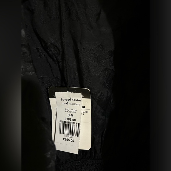 Vintage Y2K RARE Buddhist Punk Black Ruffle Tie Jacket NWT - Picture 6 of 8